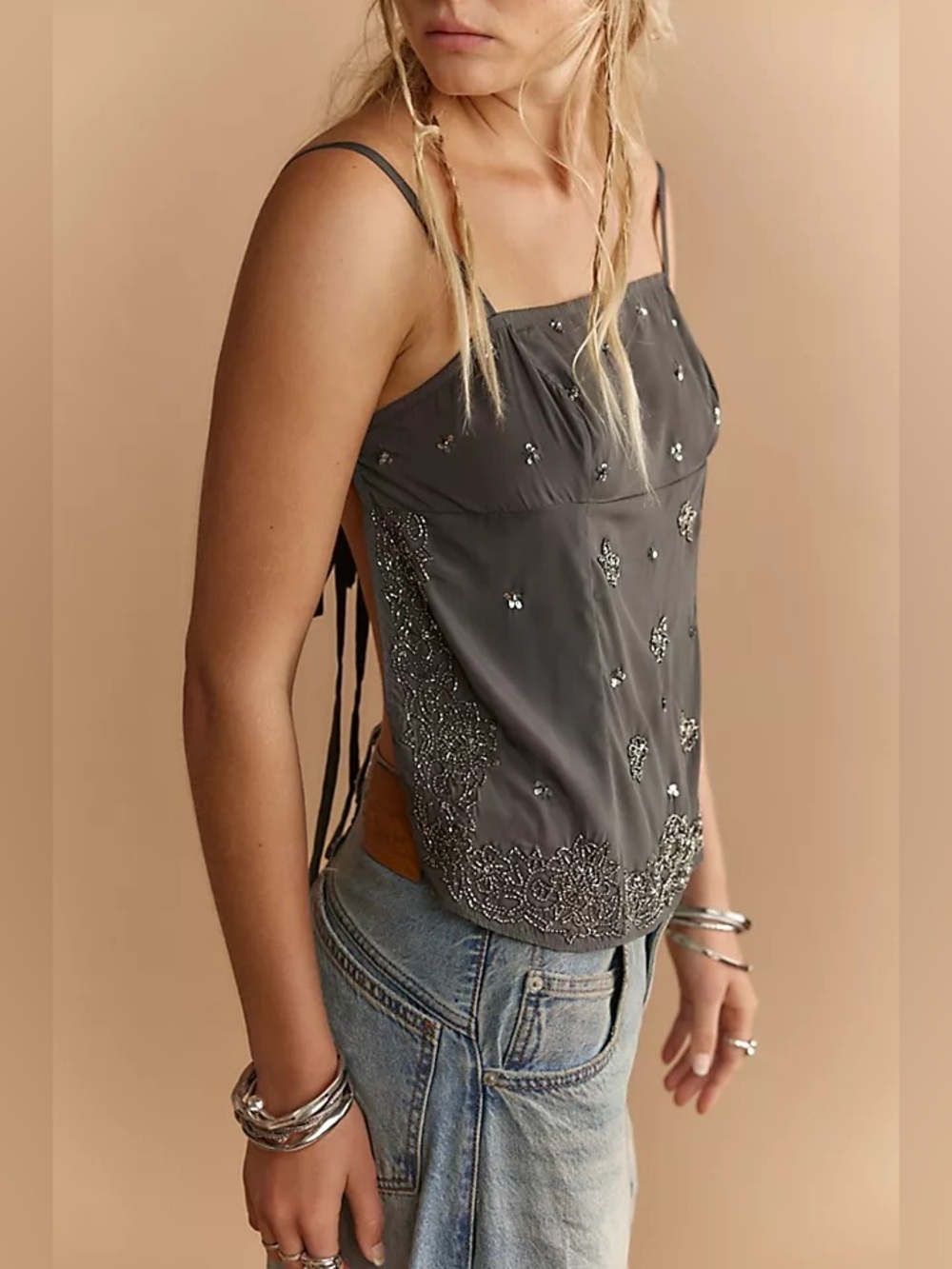 NWT! FP Free People Hot Sauce Embellished Top Sz XS/M/L